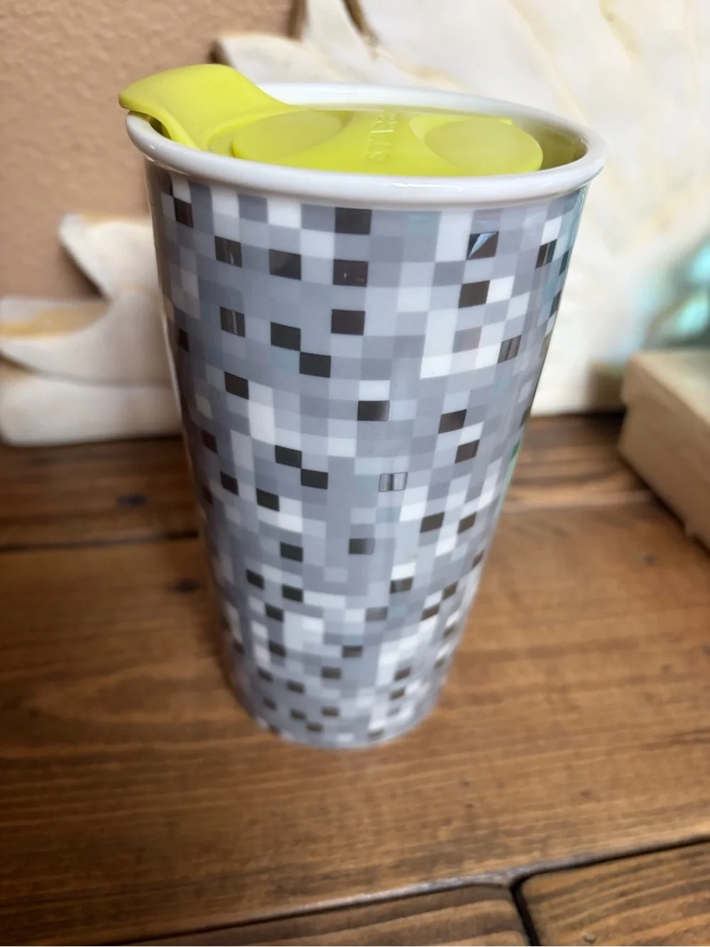 Starbucks 2012 Rodarte Pixel Ceramic Coffee Tumbler